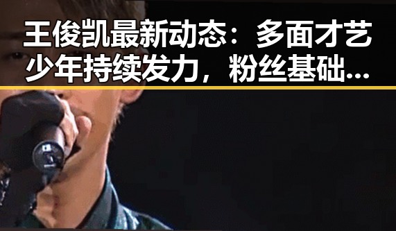 王俊凯最新动态：多面才艺少年持续发力，粉丝基础稳固