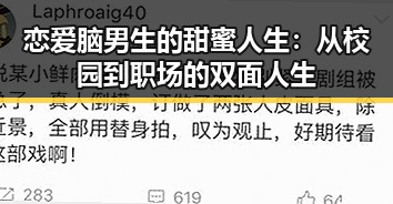 恋爱脑男生的甜蜜人生：从校园到职场的双面人生